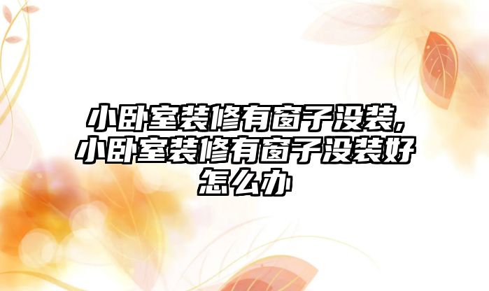 小臥室裝修有窗子沒裝,小臥室裝修有窗子沒裝好怎么辦